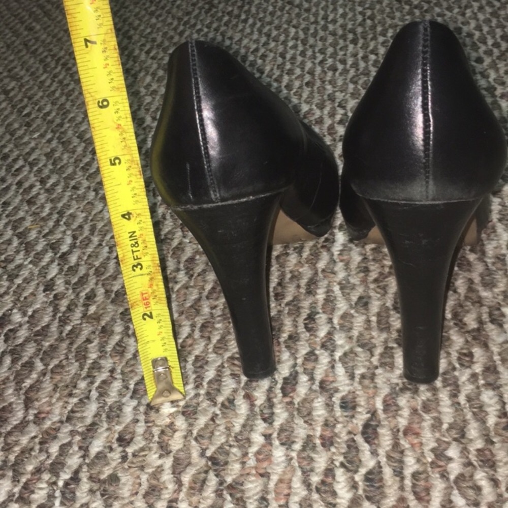Halogen Solid Black Leathered Heels - image 3